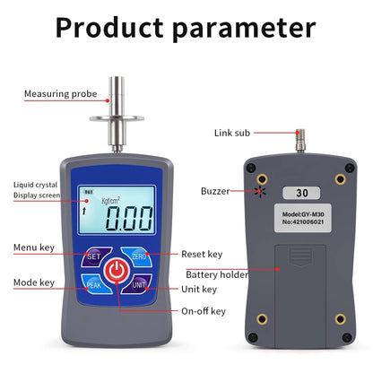 Medidor Digital de dureza para fruta, peneómetro con durómetro, para uvas, naranjas, GY-M30/M15, 0,2 a 30 Kgf