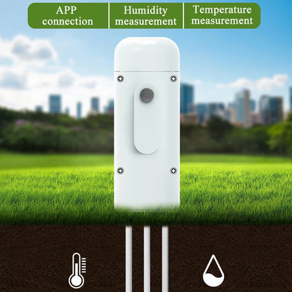 ZIGBEE - Medidor de humedad y temperatura del suelo de jardín con puertas de enlace ZIGBE, sensor impermeable para exteriores, compatible con la aplicación inteligente TUYA